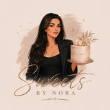 Sweets by Nora – illustriertes Markenmotiv mit Torte